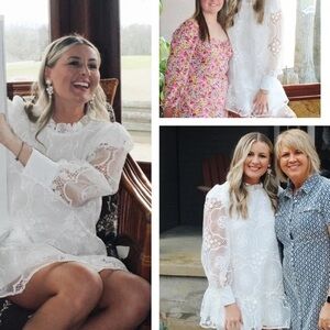 Karlie White Lace Wedding mini Dress